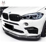 rkp style fit for F85 F86 F15 F16 X5M X6M Real Carbon Fiber Vehicle Front Lip Spoiler bumper 2014 UP