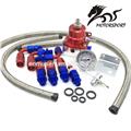 Universal Adjustable Fuel Pressure Regulator Oil 160psi Gauge AN 6 Fitting End without logo