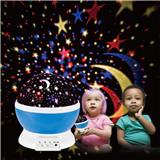 4 LED Bulbs 9 Light Color Changing Baby Night Light Moon Star Projector With USB Charge Cable