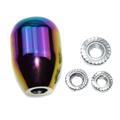 BLUE 6 SPEED Chrome Titanium Color SHIFT GEAR KNOBS for Universal