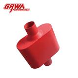 Aluminized red car muffler exhaust pipe oval for truck