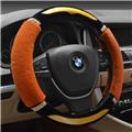 universal fit size artificial wool plush car steering wheel cover 36-40cm winter