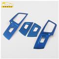 Anteke Car Accessories Steel Blue Door Armrest Window lift switch Button cover Trim For Volkswagen Arteon Passat CC 2018