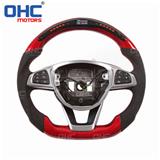 Led Carbon Fiber Smart  Steering Wheel Compatible With Mercedes w205 OHC MOTORS