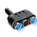 Cigarette Lighter Adapter On Off Switch Dual 12V Car Adapter with LED Voltge Display Cigarette Lighter Splitter with QC 3.0