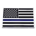 US Flag Decal with Blue Line for Cars & Trucks,  American USA Flag Decal Sticker Honoring Police Law enforcement emblem