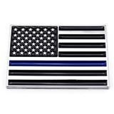 US Flag Decal with Blue Line for Cars & Trucks,  American USA Flag Decal Sticker Honoring Police Law enforcement emblem