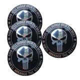 3D SKULL Punisher logo Aluminum Car Wheel Center Hub Caps Sticker 65MM 2.55'' fit for JEEP DODGE NISSAN
