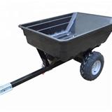 800lbs Tipping Poly Garden Lawn Tractor Trailer