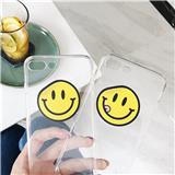 Antishock waterproof soft transparent TPU cute smiling face phone case for iPhone 6/7/8/X