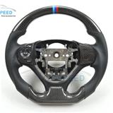 Flat bottom Carbon Fiber Steering Wheel racing car wheel For Civic 9th