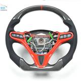 100% real Carbon Fiber Steering Wheel racing car wheel For honda Civic 8th