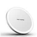 Qi Standard ultra-thin fast charge 9V 10W desktop wireless charger for mobile phone with CE, FCC, ROHS certification