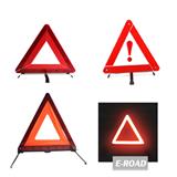 fluorescent red warning triangle for road warning