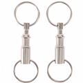 Hot 2pcs Outdoor Tactical Backpack EDC Key Ring Carabiner Climbing Letters Double Key Ring Padlock Keychain