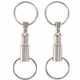 Hot 2pcs Outdoor Tactical Backpack EDC Key Ring Carabiner Climbing Letters Double Key Ring Padlock Keychain