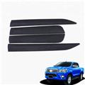 Black Decoration Line Car Body Side Door Cladding Molding Guard Carbon Accessories For To-y-ota Hilux Revo 2015 17