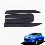 Black Decoration Line Car Body Side Door Cladding Molding Guard Carbon Accessories For To-y-ota Hilux Revo 2015 17