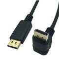 30cm gold plated 90 degree displayport male to displayport male cable