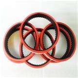 Customer Designed Red Rubber Coated Timing Belts (Section 202L)