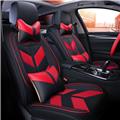 fox eyes car seat cover leather 5 seats covers universal fit for mercedes auto accessories seat protector