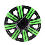 High Quality Neon  Bi-color Car Center Hubcaps  Black and Green Wheel Rims for Universal