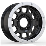 black SUV offroad car alloy wheels 15 inch 16 inch 17 inch 6 x 139.7 5 x 150  rims with bead-lock