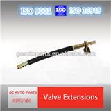 flexible tire valve extension of rubber material
