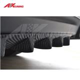 Shark Fin Universal Rear Bumper Lip Diffuser 3/5/7 Fins Black ABS