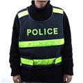 Black Light Weight Police Tactical Reflective Polyester Vest With Led Light
