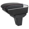 vitara 2014-2019 armrest box USB Charging heighten Double layer central Store content cup holder ashtray accessories (black line