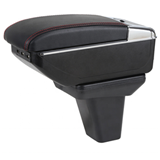 vitara 2014-2019 armrest box USB Charging heighten Double layer central Store content cup holder ashtray accessories (black line