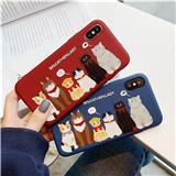 Shockproof cute cat cartoon frosted TPU phone case for iPhone 6/7/8/X/XR/XS Max