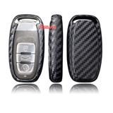 Black Soft Carbon fiber Look Car Key Cover Case FOB Protection Fit For AUDI A6L A4L Q5 A3 A4 B6 B7 B8