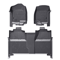 3 PCs Personalized Cleaning Custom Fit TPE 5d Car Floor Mats For Silverado Sierra 07-13 Crew Cab