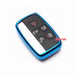 TPU Chrome Blue Car Key Cover Case FOB Half Protection Fit For Range Rover Discovery Supercharged