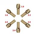 1.0/1.6//2.0/2.4/3.0/3.2mm 6 Pieces Mini Drill Brass Collet Chuck for  Rotary Tool Including  accessories