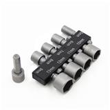 9Pcs 1/4" Hex Shank Power Nut Driver Drill Bit Metric Socket Wrench Screw 5-13mm Magnetic Nut Driver Set Socket Adapter