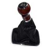 Wholesale Black 5-SPEED GEAR SHIFT KNOB Wooden GAITOR BOOT Fit For VW JETTA 98-04