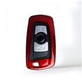 Carbon Fiber Car Key Case Cover Remote Fob Key Shell Bag for BMW New Series, X3 X4