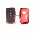 Chrome Red Car Key Cover Case Holder TPU Half Protection fit for Lexus NX GS RX IS ES GX LX RC 200 250 350 LS 450H 300H