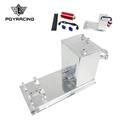 5L Aluminum fuel surge tank/fuel tank/fuel cell 5L polished AN fittings + pump mount + filter + hose  PQY-TK45