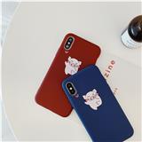 Shockproof skidproof frosted TPU cute piggy pig phone case for iPhone 6/7/8/X/XR/XS Max