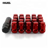 Car Hub Nut Anti-Theft  Tire Nut Modified Nut 20Pcs Nuts+1 Pcs Key