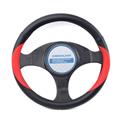 High Quality New Design Universal Car Accessories Interior Decorative PVC  Steering Wheel Cover Black Red