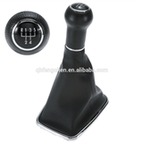 5-Speed Gear Shift Knob Gaitor Boot Cover PU Leather Black for VW Mk4 1999-2004 Golf GTI R32 Jetta 05 Bora