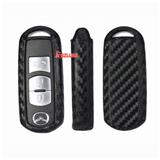 Black Soft Carbon fiber Look Car Key Case Cover Protection Fit For Mazda 2 M3 M5 M6 CX-3 CX-4 CX-5 CX-7 CX-9 Atenza Axela MX5