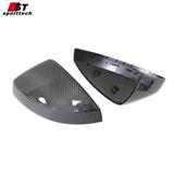 Car Carbon fibre replacement side mirror cover with change line function for Audi A3