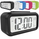 Backlight Time Calendar Temperature Snooze Electronic LED Digital Alarm Clock