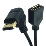 90 degree down angle displayport male to displayport female extension cable 0.3m
